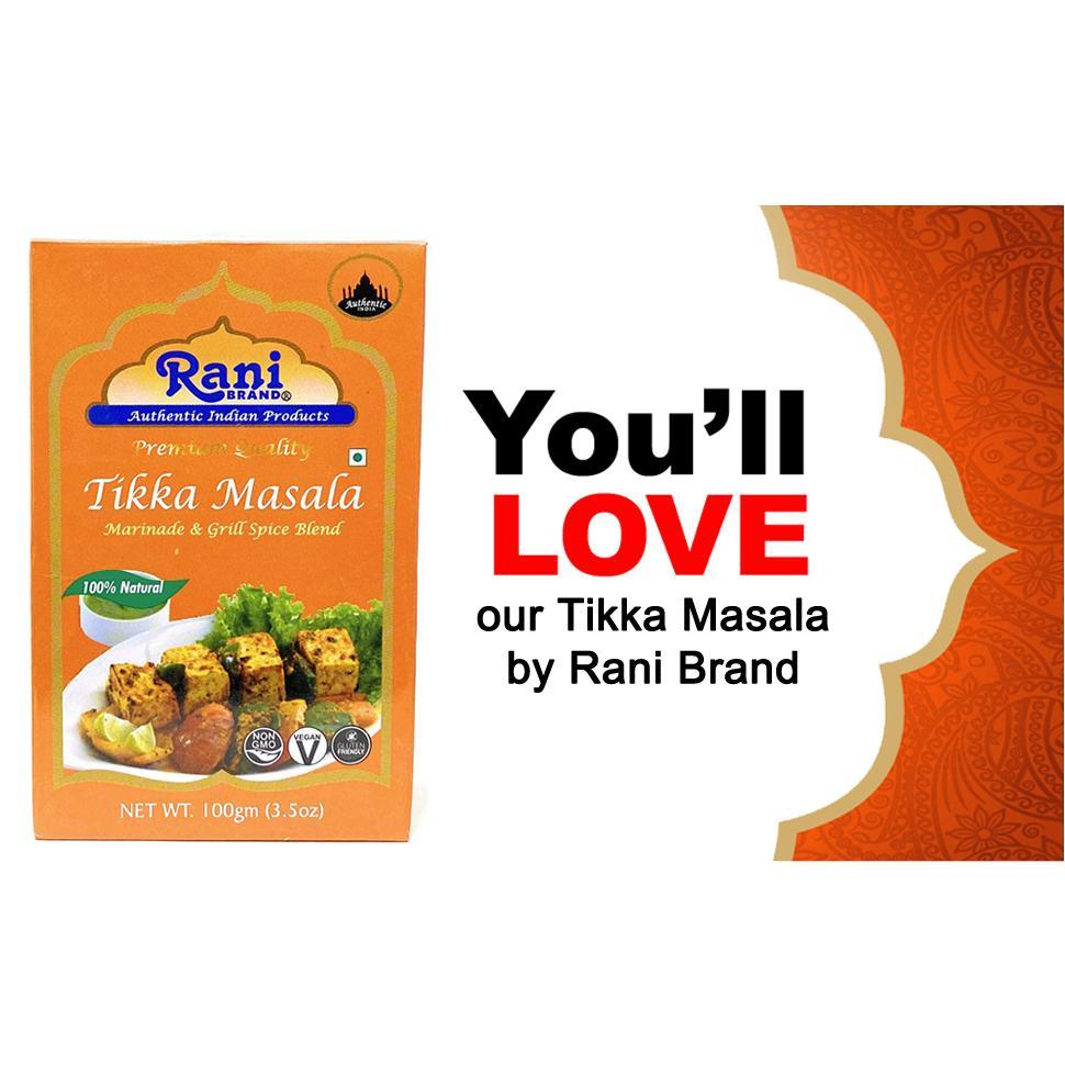 Rani Tikka Masala Indian 7-Spice Blend 3.5oz (100g) ~ All Natural, Salt-Free | Vegan | No Colors | Gluten Friendly | NON-GMO Rani Tikka Masala Indian 7-Spice Blend 3.5oz (100g) ~ All Natural, Salt-Free | Vegan | No Colors | Gluten Friendly | NON-GMO