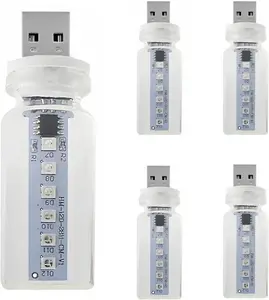 Touch adjustable light LED filament lamp, vehicle USB night light, USB interior lighting lamp, insertable mini glass bottle night light, suitable for vehicles, bedrooms, corridors, camping