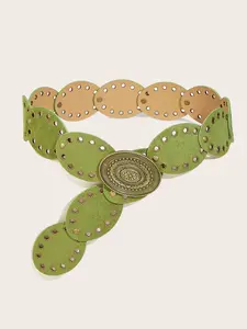 Women's Rock Velvet Fashion Patchwork Belt, Boho Y2K Style Waistband for Spring Summer, Casual Wear, Party, Festival, Daily Use, Stylish Belts