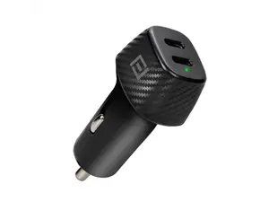 PureGear 40W Dual Port USB-C Car Charger, Black | 65182FF