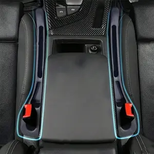 2-Piece Car Seat Gap Organizer with Dual Slots for Keys and Phones, Made of Soft Material That Resists Deformation—Automotive Interior Accessory