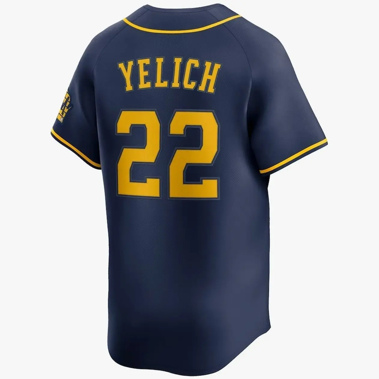 Unisex Baseball Jersey 22 Yelich Milwaukee 2026  Alternate Jersey - Navy 02