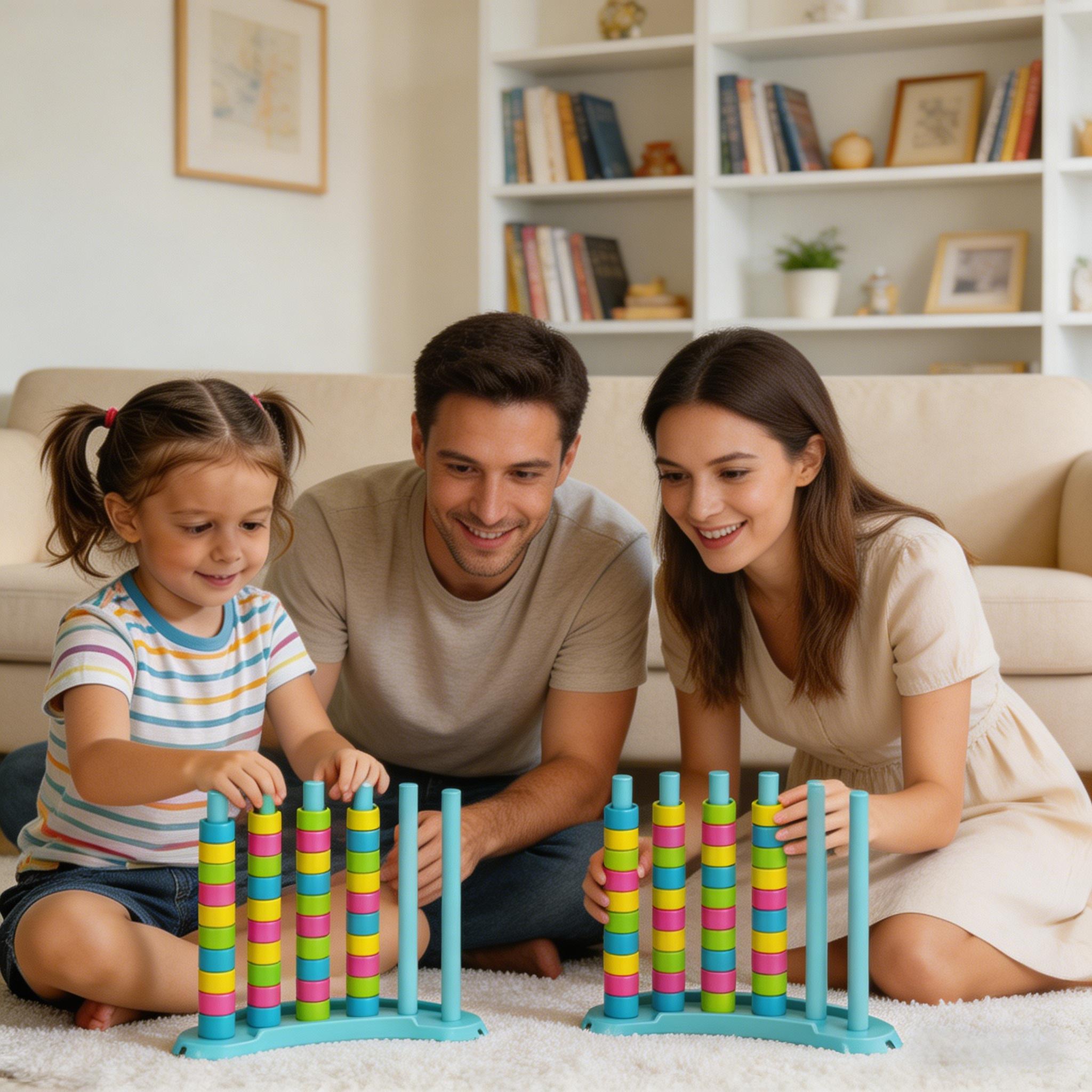 Color Stack Challenge Puzzle Game - Fun Party and Family Game Night for All Ages Enhances Teamwork and Friendly Competition Perfect for Gatherings