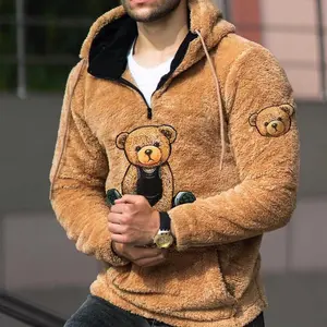 Men's Hoodie Loose Casual Zipper Hooded Sweater hoodie casual wear Plus Size Men's Hooded Sweatshirt clothing Patchwork Cropped