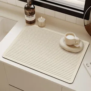 Modern Minimalist Heat-Resistant Placemat, Diatomaceous Earth Absorbent Table Mat, Easy-Clean Kitchen Drainage Mat for Home, Coffee Table Mat