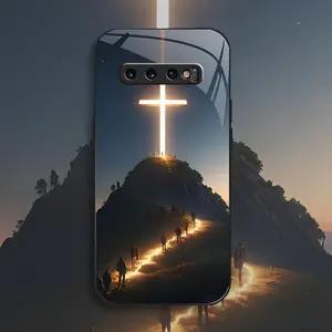 Suitable for [Galaxy S10 Plus] New high-end Jesus glass mobile phone case New business simple glass mobile phone case Affordable price Anti-drop and anti-fingerprint 995