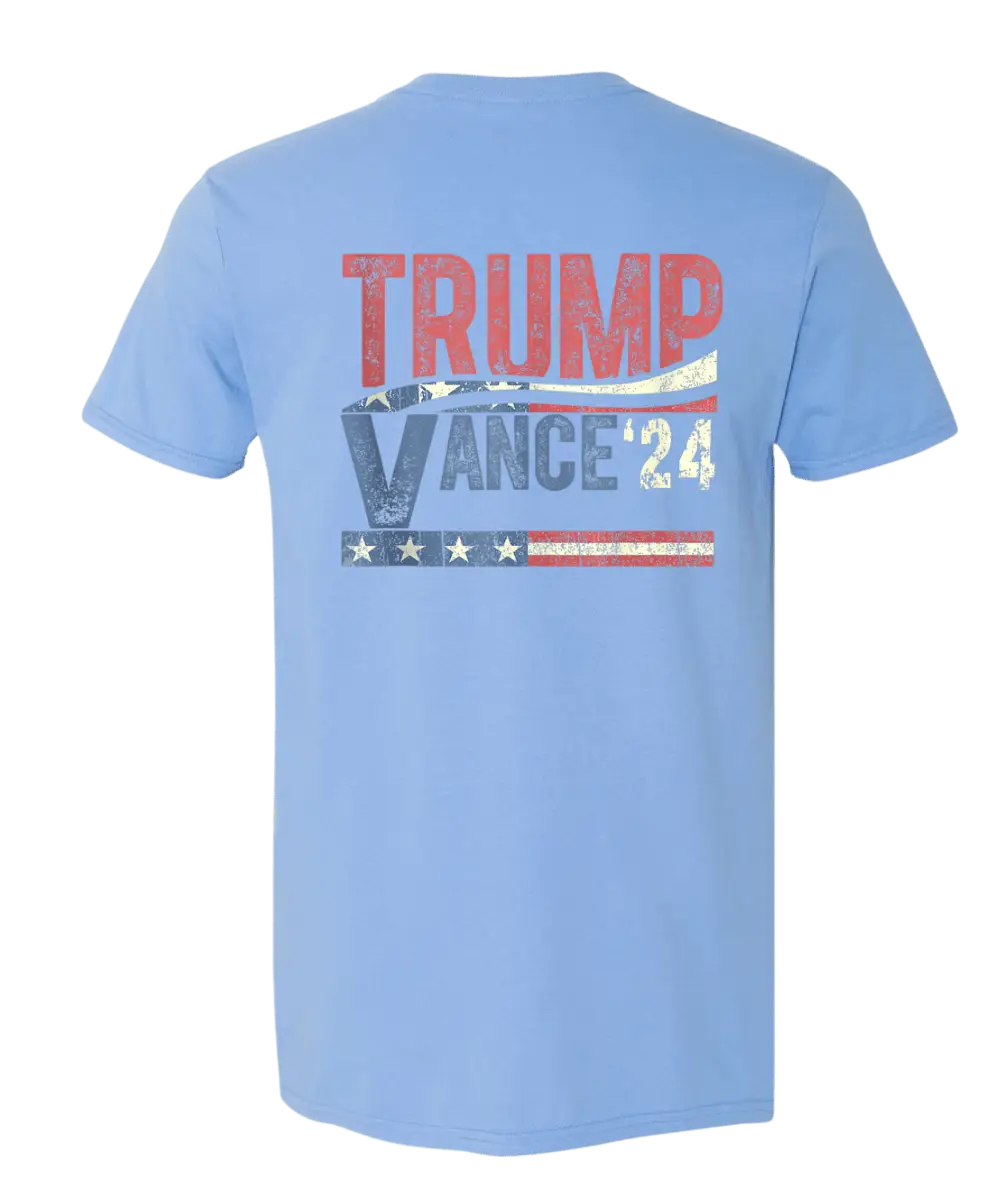 Trump Vance Vintage 2024 T-Shirt - DryBlend Moisture Wicking High Quality TShirt Funny Shirt Unisex shirt GenX Shirt Classic Collar Cotton Menswear gr