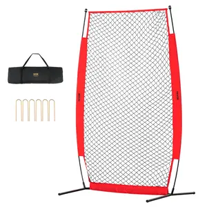 Father's Day Gift Spring new arrivals I Screen Baseball for Batting Cage, 7x4 ft Baseball & Softball Safety Screen, Body Protector Portable Batting Screen with Carry Bag & Ground Stakes, Baseball Pitching Net for Pitchers Protection