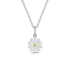 The Perfect Daisy Toddler/Kids/Girls Necklace Enamel - Sterling Silver