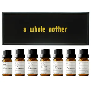 A Whole Nother 7Pcs Essential Oils Set, Premium Pure and Natural Essential Oils,Fragrance Oil,Eucalyptus,Orange,Lemon,Lavender, Rose, Jasmine,sandalwood,for Soap, DIY Candle, Bath Bombs Making, Fruit Scented Oils for Diffusers for Home(7x0.34 Fl.oz)