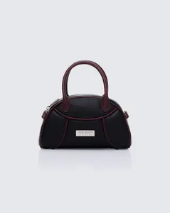 Antonia Black Mini Bowling Bag