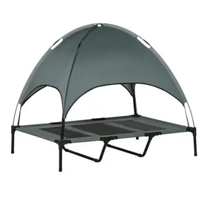 Portable Camping Cot - Lightweight Folding Cot Bed with Canopy - Heavy Duty Steel Frame - Outdoor Travel Sleeping Cot for Adults & Kids as picture