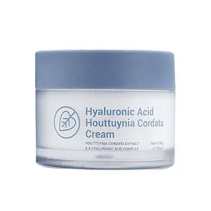Esfolio Hyaluronic Acid Houttuynia Cordata Cream 50g with 8 Hyaluronic Acid Complex & Madecassoside for Deep Moisturizing and Skin Revitalization Expires 04/2027
