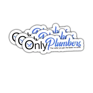 Only Plumbers Funny Vinyl Sticker – Plumbing Technician Gift for Men – Toolbox, Laptop, Hard Hat, Water Bottle, Car Decal ZJ6