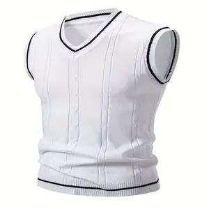 [Twisted Knit Vest] Twisted Men's Vest | New Cross-Border with a Design