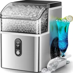 Nugget Ice Maker Countertop,33Lbs/24H Ice Machine with Chewable Ice