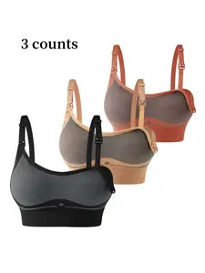 Women's Seamless Nursing Bra, Adjustable Straps, Removable Pads, Perfect for Breastfeeding & Maternity Wear, Comfortable Design, Pregnancy Maternity Bra