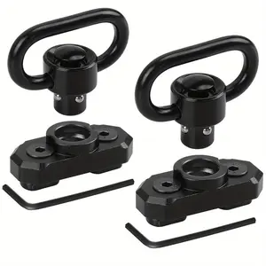 QD Mount Swivel, 2 /4Pack Quick Detach 1.25" Push Button QD Swivels Adapter Base Attachment for Mlok Rail System