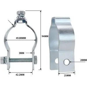 Universal Bracket Kit Fits 1.6" to 2" Pipe, for Automatic Gate Opener System, 1PACK