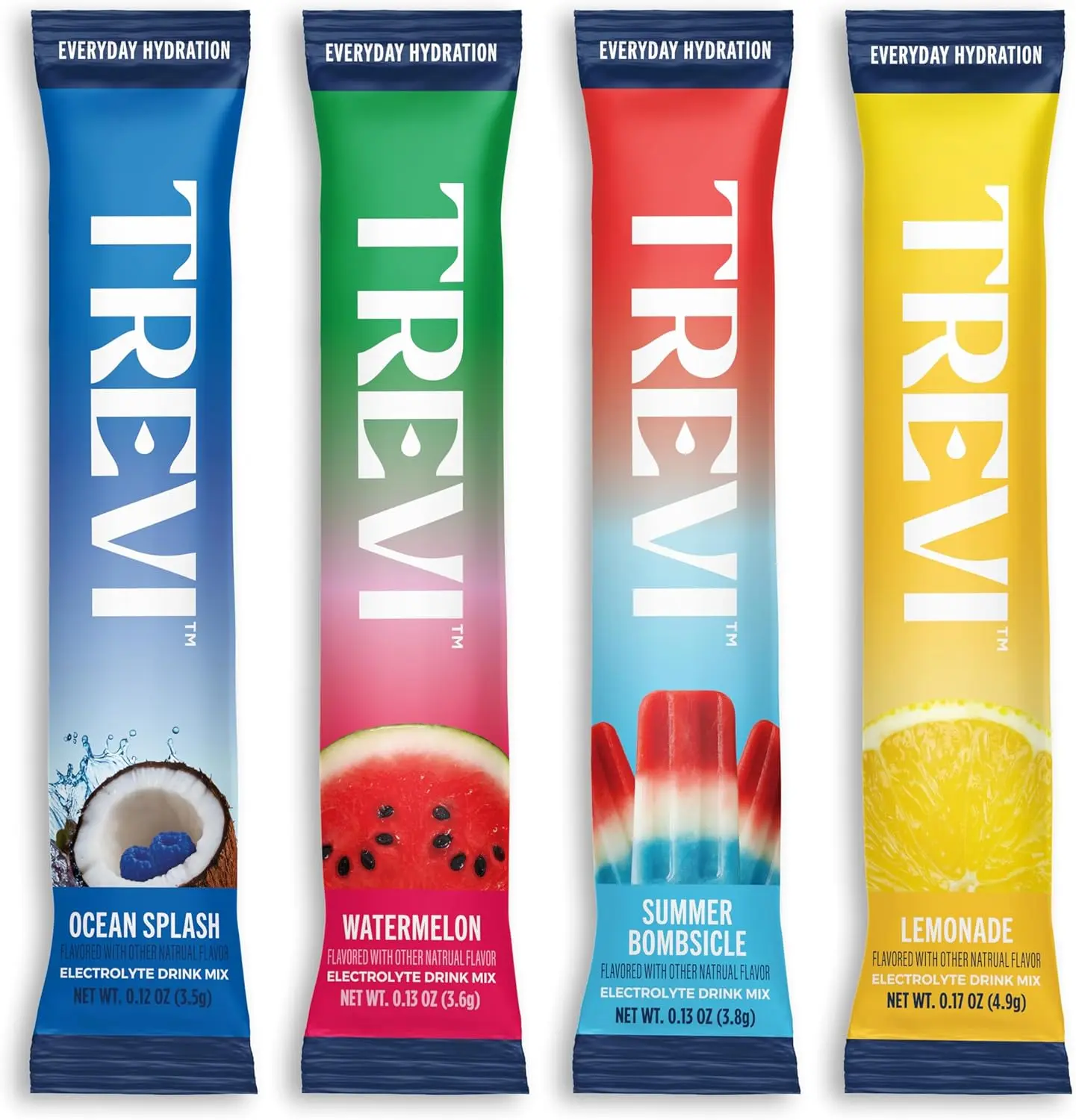 TREVI Electrolytes Powder Packets, Sugar Free Hydration, Poolside 20 Pack | Essential Daily Drink Mix, 0 Sugar, Magnesium, Potassium, Vitamin C, Calcium, B6...