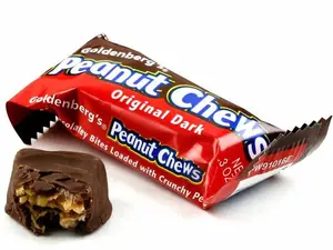 Goldenberg's Dark Peanut Chews Snack Chocolate Bonbon Dessert