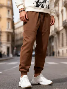 Men's Casual Jogger Pants, Elastic Drawstring Waist, Knit Sportswear, Versatile Fitted Sweatpants, Gym Running Fitness Long Pants