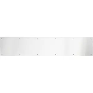 212 MAIN Satin Stainless Steel Kick Plate, 8 in. x 30 in. Screw-Mount, Brushed Finish, Satin Look, Door Protection, Includes Screws (Model A09-P0830-630)