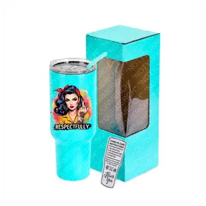 Respectfully – 40oz Tumbler w/ Lid, Straw + Gift Box (10 Color Options)