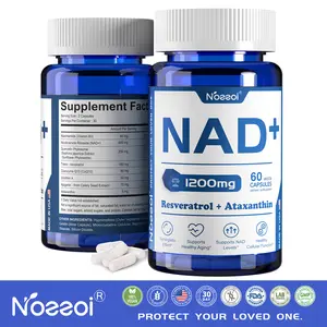 NAD+ Supplement 600 mg Extra Strength Liposomal, Nicotinamide Riboside + Astaxanthin for Women & Men, Resveratrol, CoQ10, Alpha Lipoic Acid