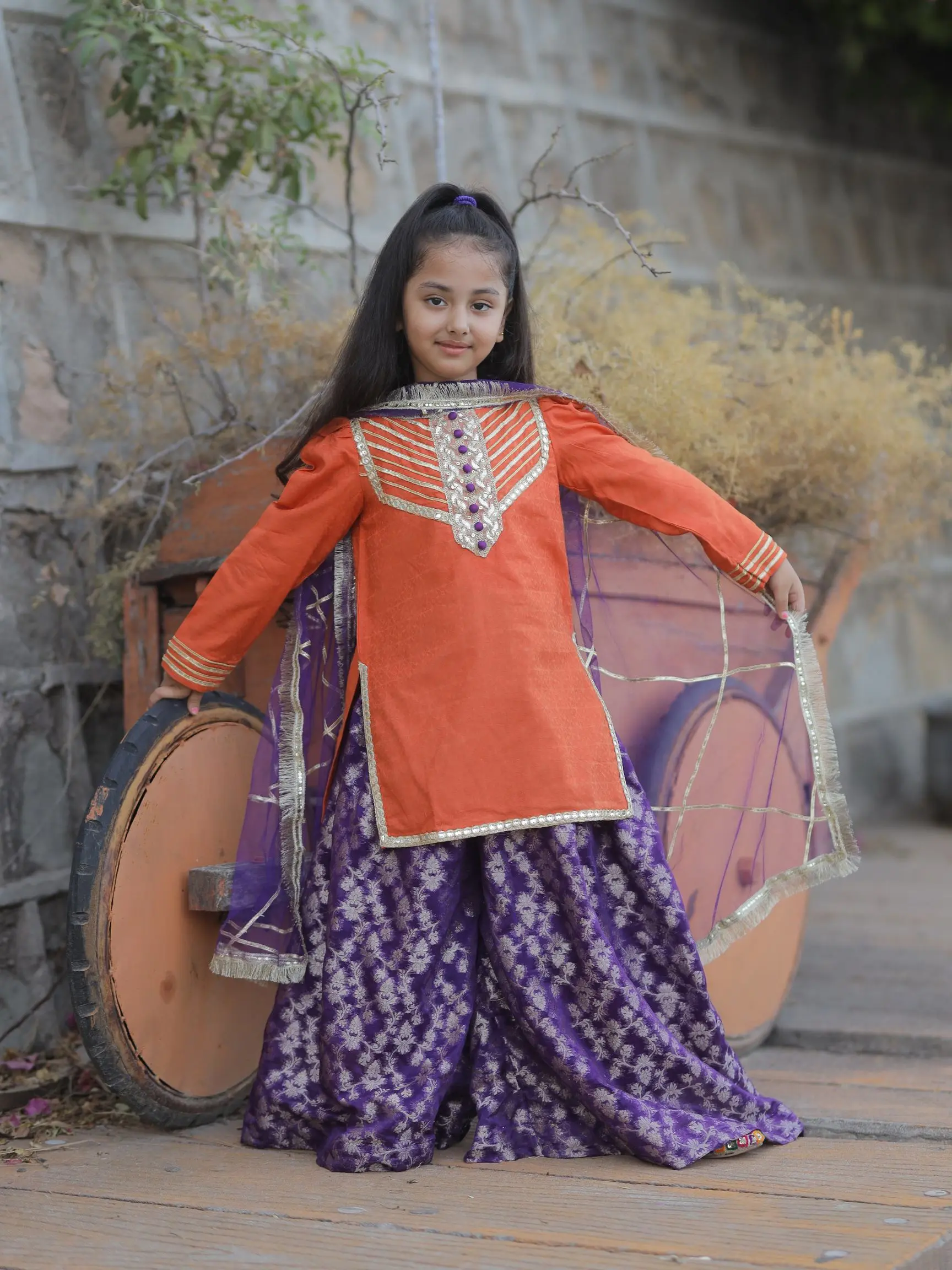 Morning Glory/ Little girls pakistani indian dress