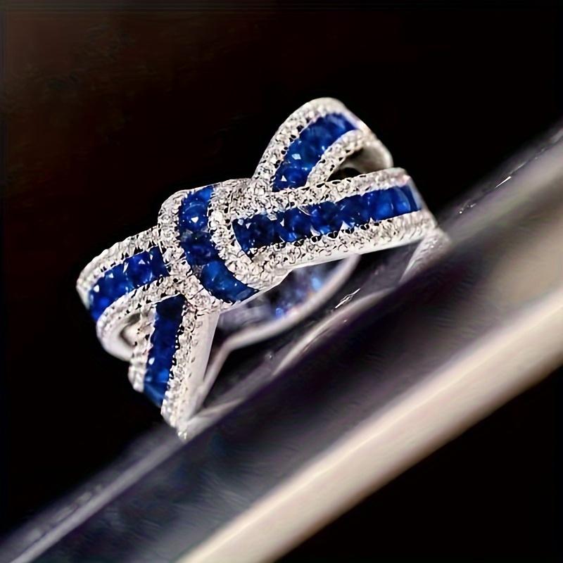 Women's Handmade Dainty Colorful Jeweled Vintage Bow Charm Rings - Metal Coating, Sparkling Gems, Feminine Style, Valentine Gift Fit, Wedding & Daily Wear Costume Jewelry, Dainty Rings