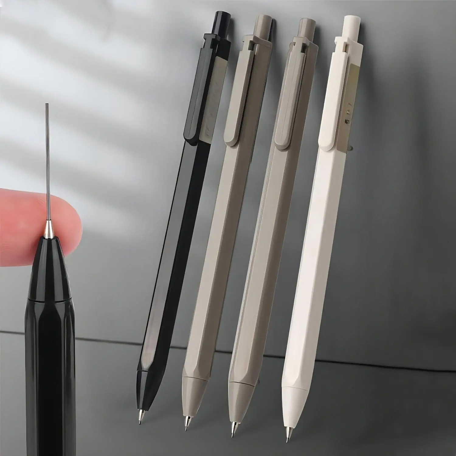 4 Pack Premium Mechanical Pencils with 0.5mm Lead, Durable Plastic Design, Ideal for Students and Office Use, Art Drafting Pencils
