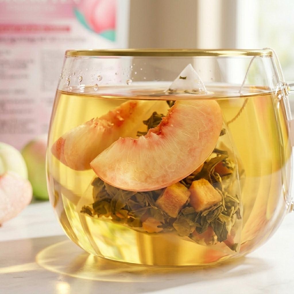 White Peach Oolong Tea Bags, 30 Count (90g) | Real White Peach & Premium Oolong Blend, Hot & Cold Brew Friendly, Natural Fruity Flavor Sachets
