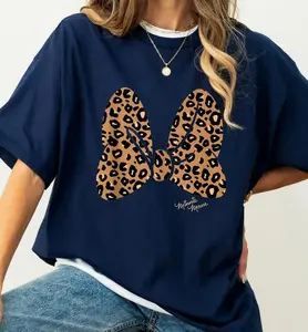 Minnie Leopard Print Bow Minnie Friends Disneyland Family Matching trip, Magic Kingdom Tee, WDW Epcot Theme Park Shirt