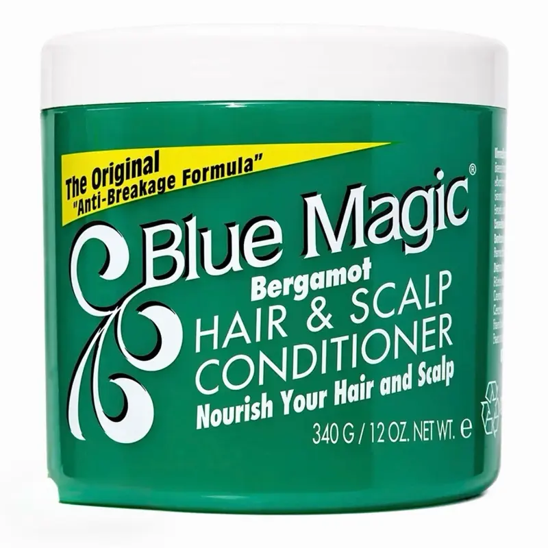 BLUE MAGIC Bergamot & Olive Oil Hair & Scalp Conditioner, Gentle Hydrating Gel for Daily Care, Prevents Dryness & Adds Shine, 12 oz, Haircare, Scent, Scalp Care, Unisex, Shine Enhancing, & Hair Oil Scalp Care