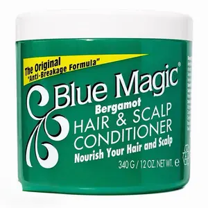 BLUE MAGIC Bergamot Scent Hair & Scalp Gel Conditioner, 12 Oz - Nourishing Daily Haircare Formula for Healthy Scalp Care