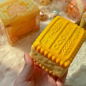 Hong Kong Egg Waffle Slow Rising Squishy Toy Bubble Waffle Fidget Toys for Kids and Adults ASMR Sensory for Stress Relief Gifts