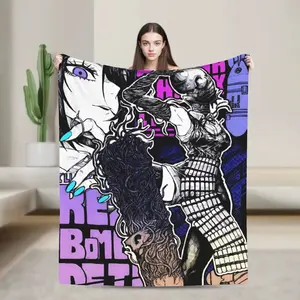 Chainsaw Man Reze Bombs Devil Blankets Anime Flannel Throw Blankets Bedroom Sofa Decoration Soft Warm Bedspreads