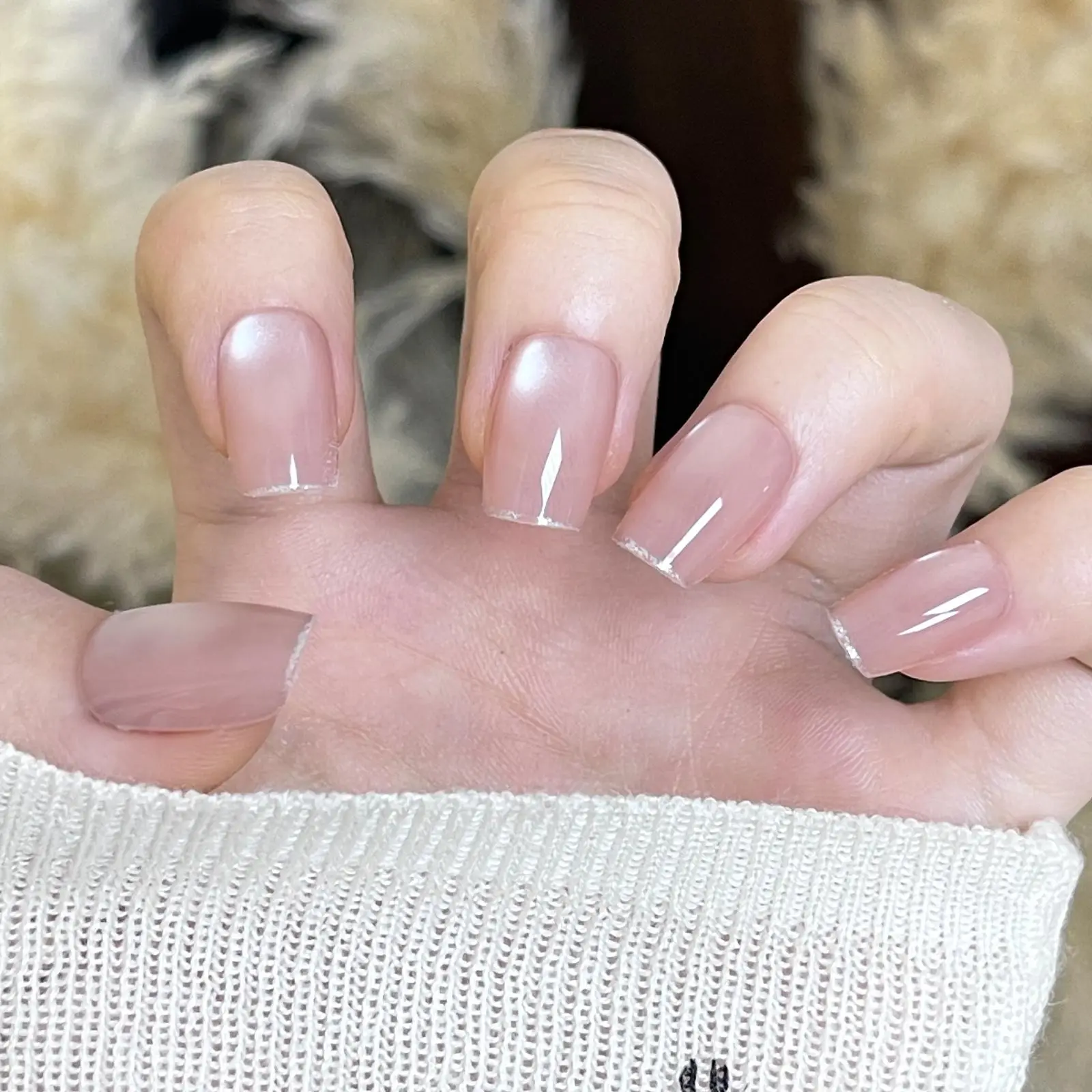 Short Fake Nail Tips with Nail File & Tape, Removable Nail Art Artificial Full Cover, Women Girls DIY Manicure, Full Coverage, Nail Art Accessories
