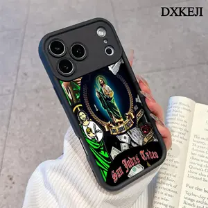 San Judas Tadeo Phone Case for iPhone 17 Pro Max 16 Pro Max 15 Pro 14 13 12 11 Sleek Shockproof Lightweight Cover with Protection Protective iphone 15 pro max case iphone 13 case drop-proof phone case Cellphone Smartphone