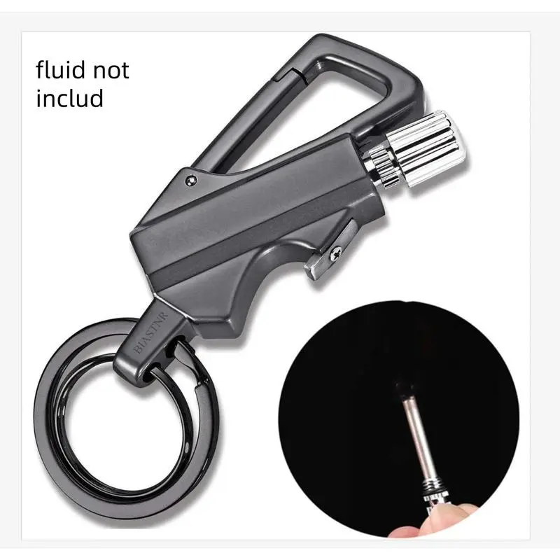 1 Pack Permanent Match Infinite Lighter with Multi-Function Keychain Bottle Opener, Reusable Waterproof Matches, (Without Kerosene) Permanent Flint Tinder for Outdoor Survival, Suitable for Men