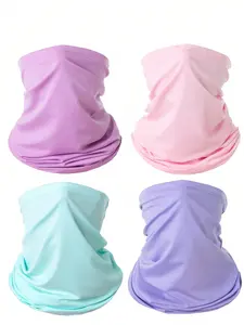 Sunscreen and UV protection 4 pieces/pack Moisture wicking, breathable, sand and dust proof, sports headband, neck cover, face mask, suitable for men and women outdoor activities, skiing, mountaineering