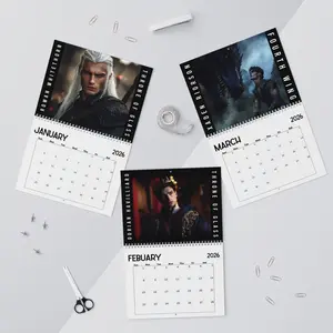 Book Boyfriends Art 2026 Yearly Wall Calendar Monthly, Throne Of Glass Art Sjmaas 2026 Calendar, Gift For Book Lover 2026 Calendar