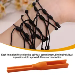 2-Piece Plastic Rose Cord Knotting Tool Set, Efficient Knitting Tools for Bracelets Beads Hemp Rope DIY Crafts Handmade Jewelry Making