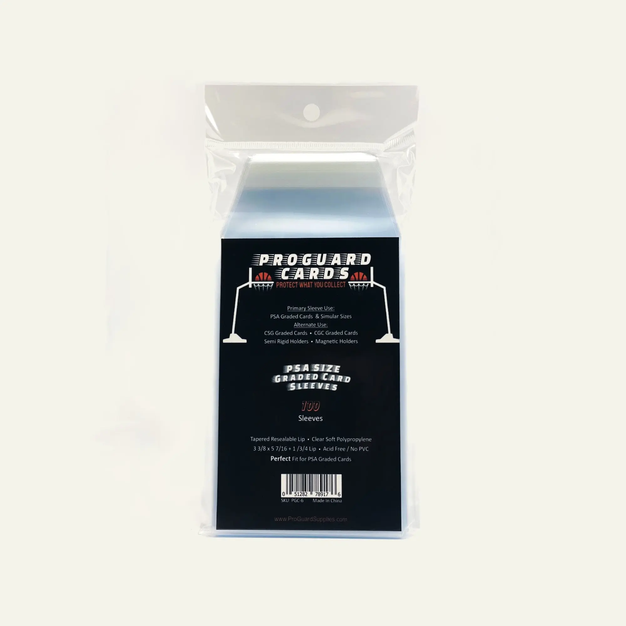 PSA Graded Card Sleeves Perfect Snug Fit for PSA Slabs & More Resealable Lip