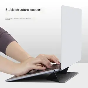 ✨ Invisible Laptop Bracket | Minimal PU Stand, Grey or Black