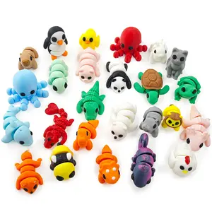 25 pcs Mini 3D Printed Animal Figurines Set, Articulated, Desk Toy, Flexible,Birthday Goodie Bag Stuffers, Party Favors, Gift for Boys Girls, Treasure Chest for Students Rewards, Birthday, Carnival Prizes, Pinata Filler, Graduation Gifts