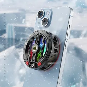 Mag-Safe Phone Cooler for Gaming, Cell iPhone Cooling Fan Hot Weather, Portable RGB Mobile Enfriador para Celular Case, Ventilador para Telefono ipad Keep Phone Cool, for iPhone/Android Series Phone