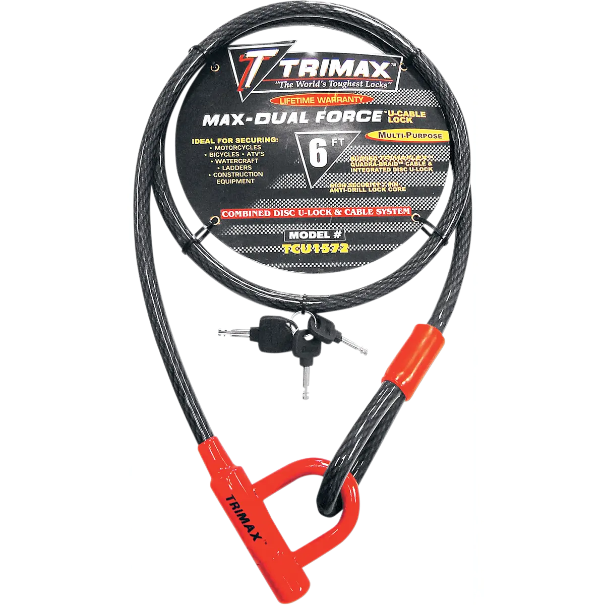 Trimax Trimaflex Cable Locks - U-Lock and Cable Locks - 72-inch