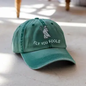 Fantasy Quote Hat – “Fly You Fools” Embroidered Cap, LOTR Wizard Inspired Hat, Adventure Nerd Gift, Aesthetic Dad Hat